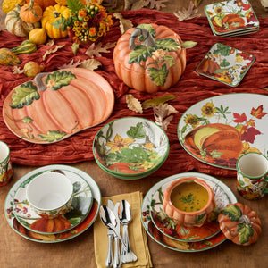 Harvest Fields 3-D Pumpkin Covered Soup Bowls