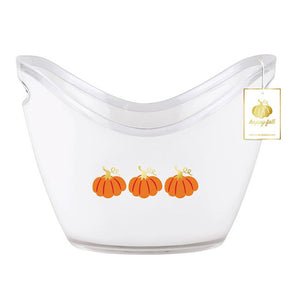 Acrylic Beverage Bucket - Pumpkins: Acrylic / 10.8 x 8 x 8"