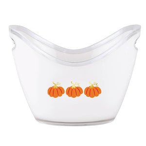 Acrylic Beverage Bucket - Pumpkins: Acrylic / 10.8 x 8 x 8"