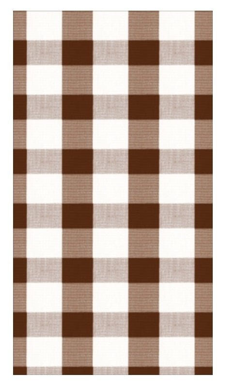 Gingham Chocolate Guest Towel