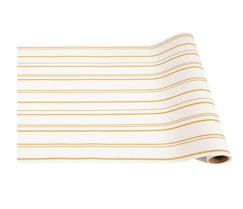 Antique Gold Stripe Table Runner