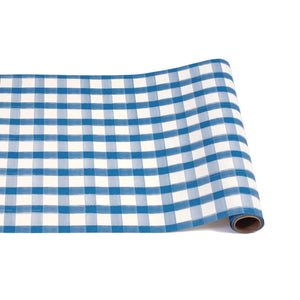Blue Painted Check Table Runner - 20 x 25'"