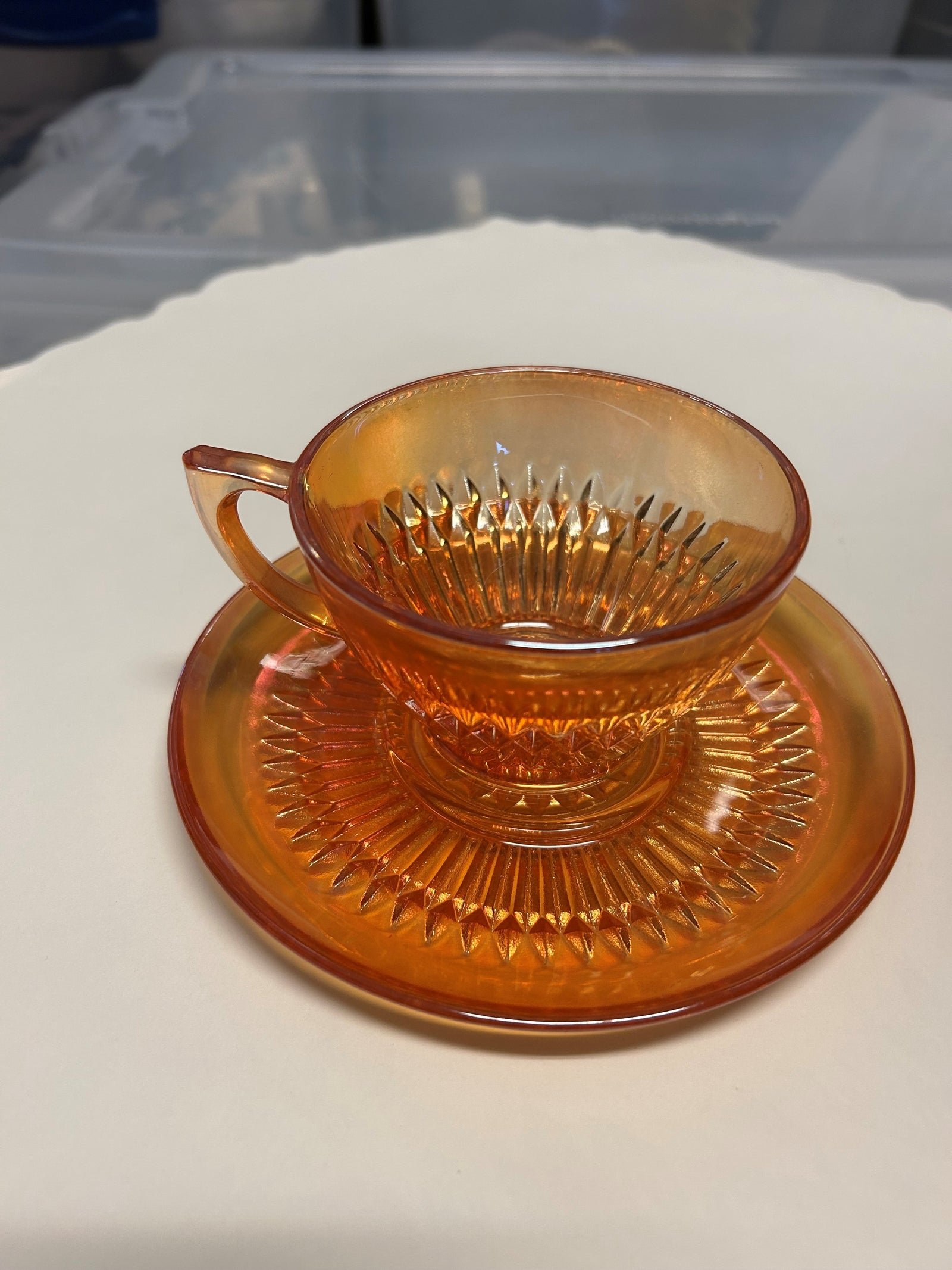 Carnival Glass Tea for Two