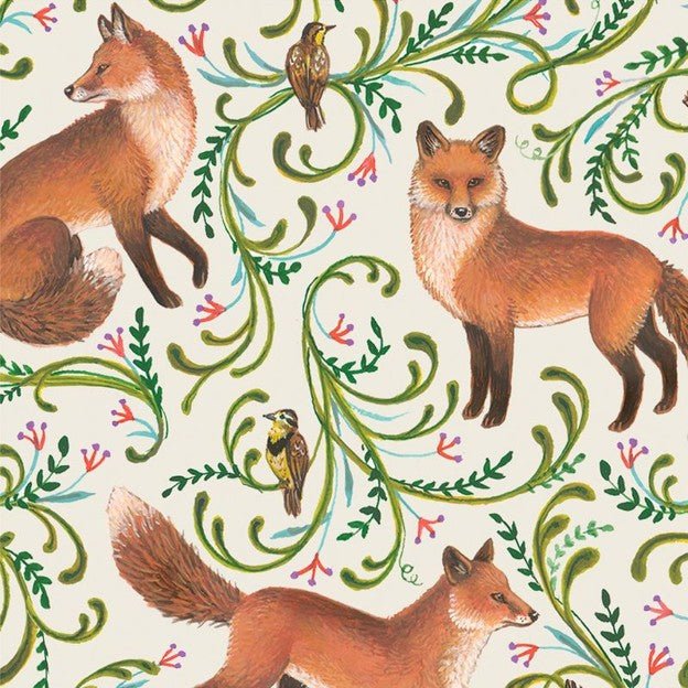 Fanciful Fox Cocktail Napkin