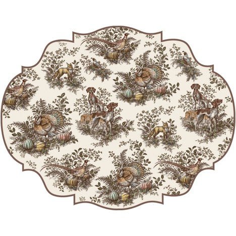Die Cut Harvest Toile Frame Placemats